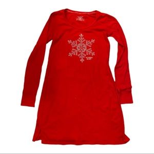 Victoria’s Secret Nightgown Sleep Shirt Red Long Sleeves XS